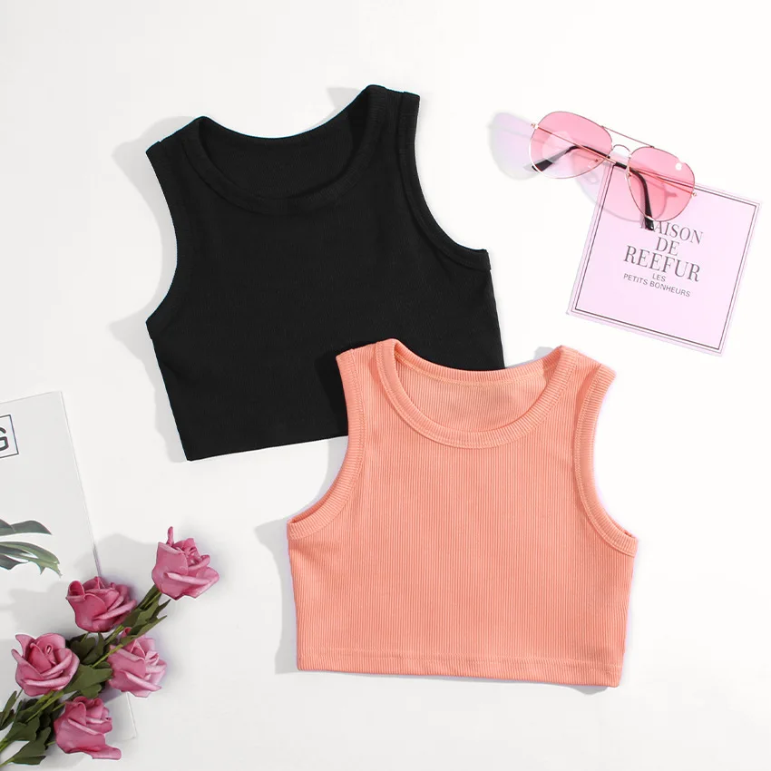 Summer Clothing Baby Girl - Verão meninas roupa interior sem mangas