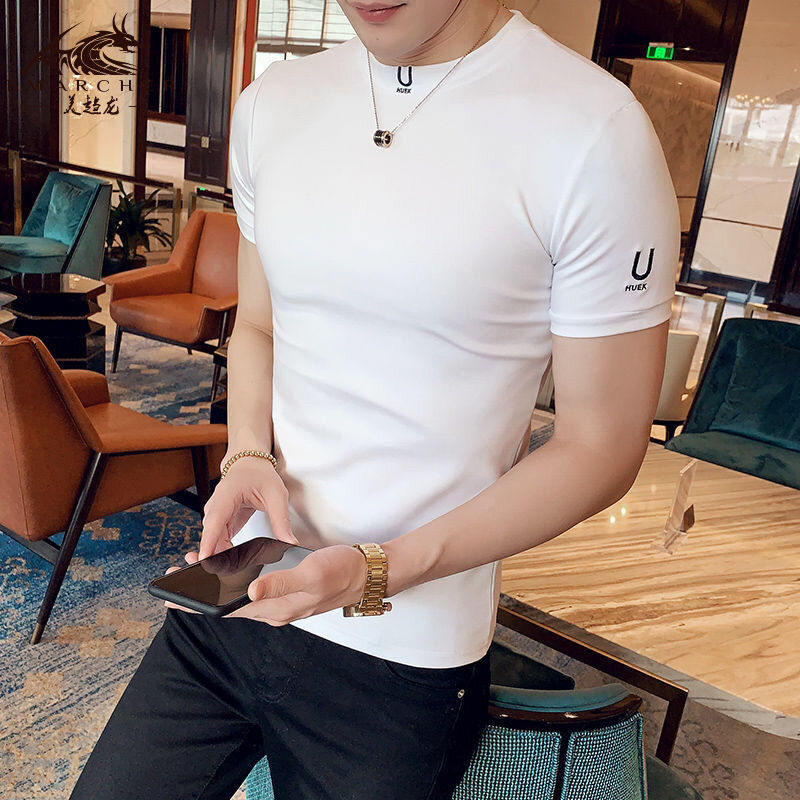 Camisa preta t para homens rou - Summer Clothing Wholesale avaliação e preço