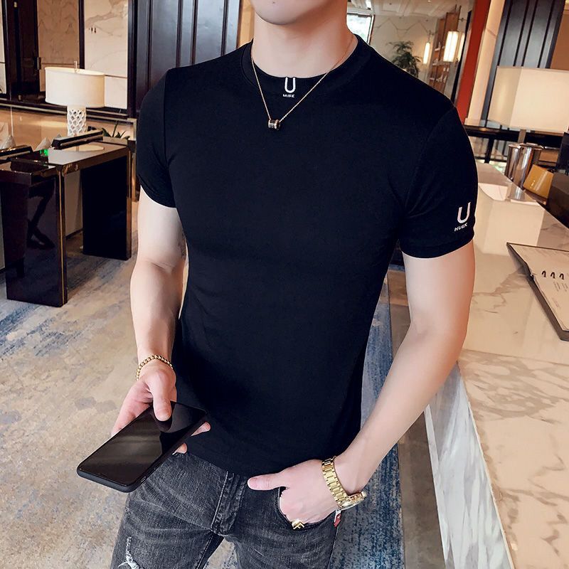 Camisa preta t para homens rou - Summer Clothing Wholesale avaliação e preço