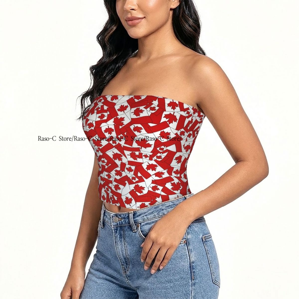 Top cropped feminino sem alças - Summer Clothing Women Canada avaliação e preço